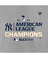 Fanatics Men's Heather Gray New York Yankees 2024 American League Champions Locker Room T-Shirt