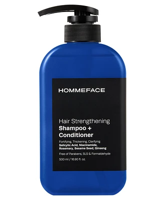 Hommeface Hair Strengthening Shampoo + Conditioner 16.9 fl oz.