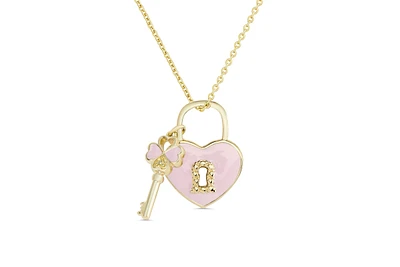 Lily Nily Reversable Heart Lock & Key Pendant