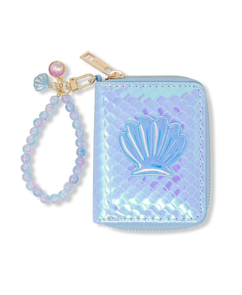 Tiny Treats + Zomi Gems Girls Shiny Seashell Mermaid Wallet