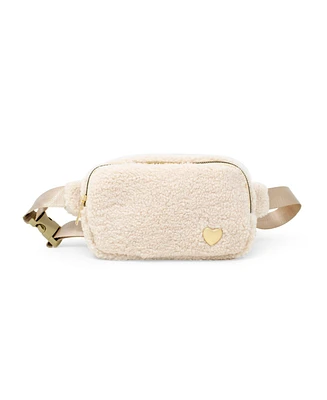 Tiny Treats + Zomi Gems Girls Fuzzy Belt Bag with Heart for Kids