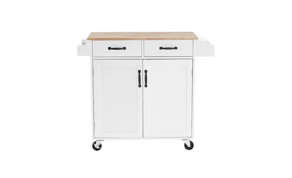 Slickblue Stylish Dining Cart with 2 Doors and 1 Drawer Functional Storage for Kitchen and Dining Room