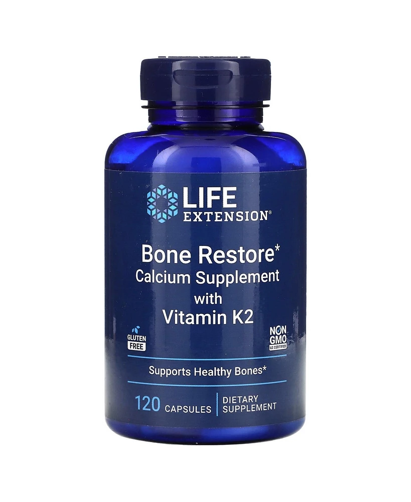 Life Extension Bone Restore Calcium Supplement with Vitamin K2