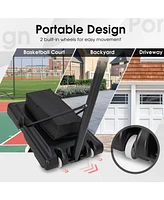 Hongge 4.25-10 Feet Adjustable Basketball Hoop System with 44 Inch Backboard