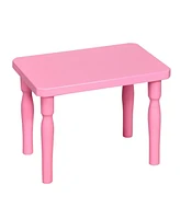 Hongge 30-Key Wood Toy Kids Grand Piano with Bench & Music Rack-Pink