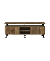 Streamdale Furniture Ensata Ii Tv Stand in Rustic Oak & Black Finish