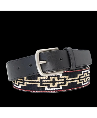 La Matera Men's Caballero Black Woven Belt