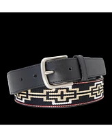 La Matera Men's Caballero Black Woven Belt