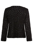 Olsen Women's Long Sleeve Silver & Sequin Tweed Jacket