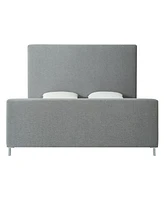 Inspired Home Stefania Linen Upholstered Platform Bed King
