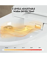 Streamdale Furniture Smart Bidet Toilet with Remote Control and Multiple Adjustable Settings