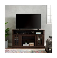 Slickblue Classic Tv Media Stand, Modern Entertainment Console for TVs Up to 65" with Open and Closed Storage Space