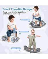 Hongge 3 in 1 Rocking Horse with Detachable Balance Board and Seat
