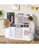 Hongge Pretend Play Kitchen with Utensils for Kids Aged 3+