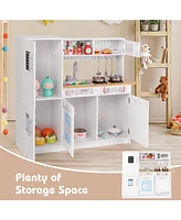 Hongge Toddler Pretend Play Kitchen Toy with Stove for 3+ Boys and Girls