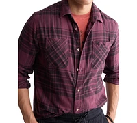 Men's Sinato Relaxed-Fit Long Sleeve Button Front Plaid Flannel Shirt