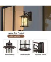 Flynama 1-Light Black Outdoor Wall Sconce (1-Pack)