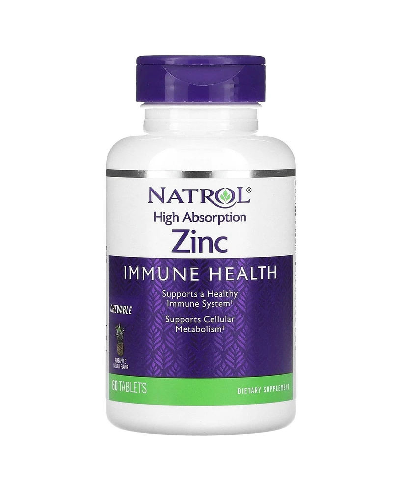 Natrol High Absorption Zinc Natural Pineapple