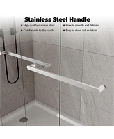 gaomon 56-60" W x 72" H Double Sliding Shower Door, Thick Tempered Glass