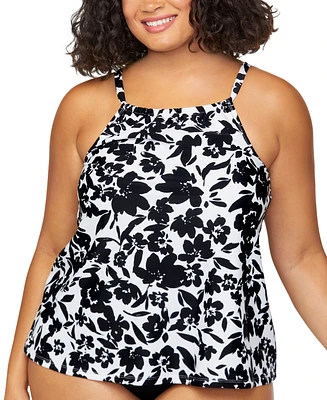 Island Escape Plus Cali Printed Tankini, Exclusively at Macy's