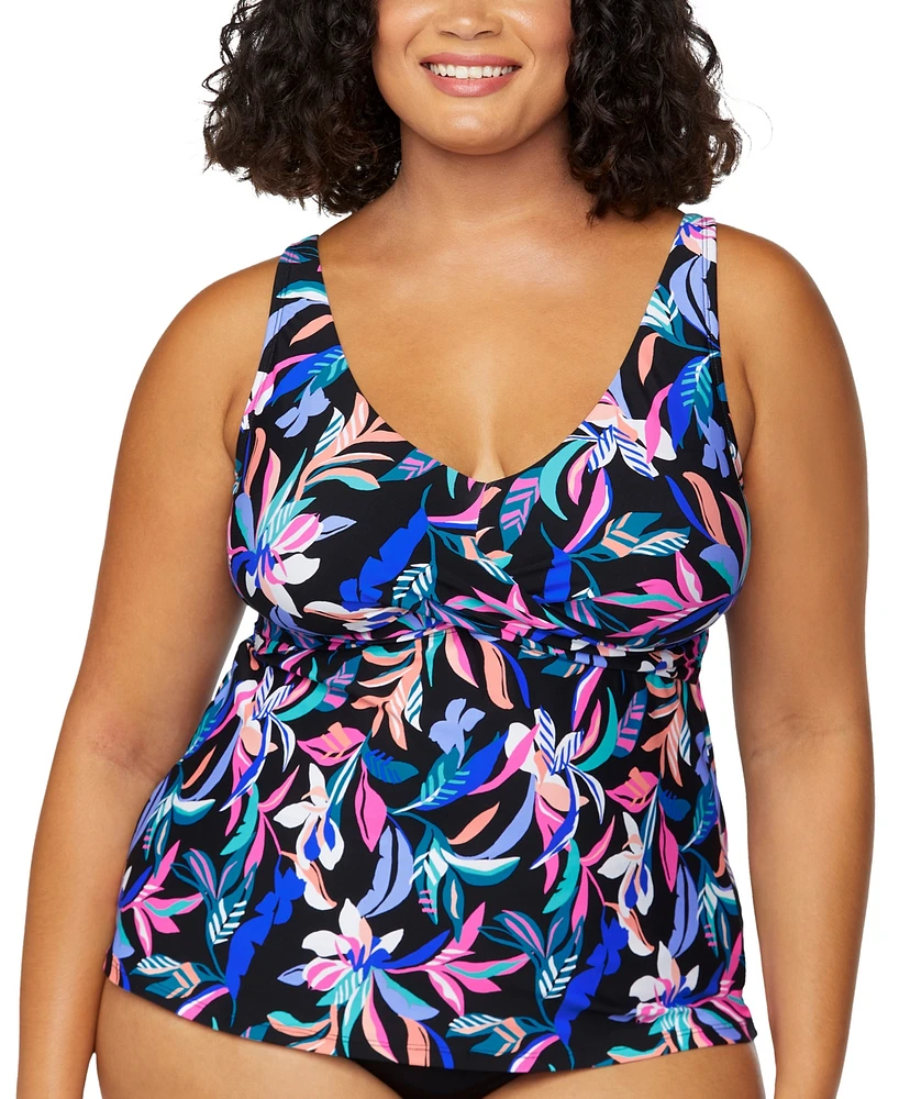 Island Escape Plus Monterey Printed Tankini