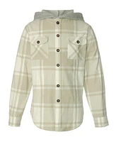 Univibe Big Boys Rhombus Hoodie Plaid Flannel Shirt