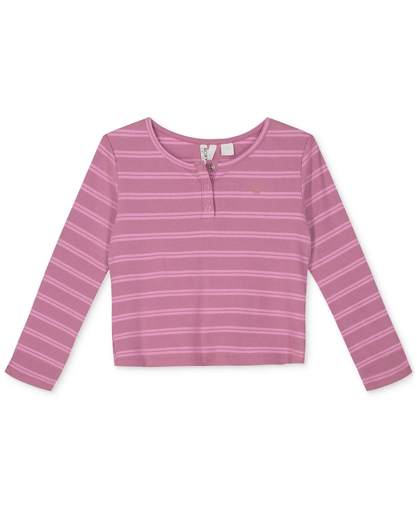 Roxy Big Girls As It Was Striped Henley T-Shirt