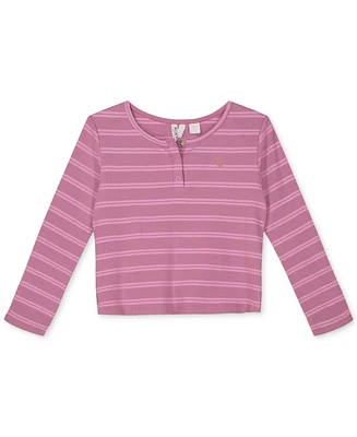 Roxy Big Girls As It Was Striped Henley T-Shirt