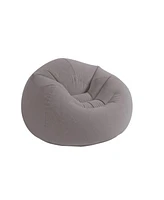 Intex Inflatable Contoured Corduroy Beanless Bag Lounge Chair, Grey | 68579EP