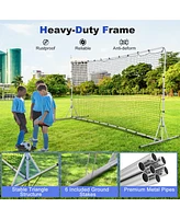 Hongge 12 x 6 Feet Soccer Rebounder Net with All Weather Net