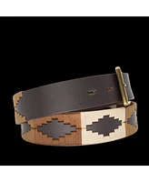 La Matera Men's Trigo Woven Belt Chocolate