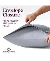 Circles Home Premium Sateen 300TC Envelope Cotton Blend Pillow Cases King