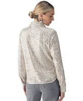 Sanctuary Women's Radiant Long-Sleeve Sequin Shirt