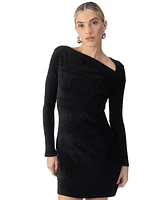 Sanctuary Women's Textured-Velvet Asymmetrical Dress