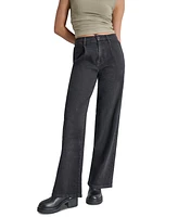 Dkny Jeans Women's High-Rise Front-Pleat Wide-Leg Trouser