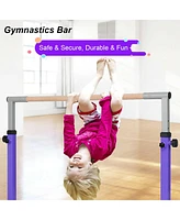 Hongge Adjustable Gymnastics Horizontal Bar for Kids-Purple