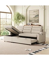Streamdale Furniture Modern Convertible Sofa Bed with Storage for Cozy Comfort and Flexibility