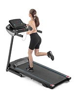 Slickblue Electric Motorized Treadmill with Audio Speakers, 10 Mph Speed & Incline for Home Gym Workout