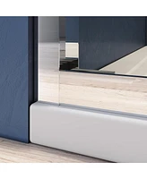 Sliding Shower Doors Safe & Smooth, 56-60"W x 72"H, Adjustable