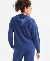 Style & Co Women's Cozy V-Neck Hooded Sweatshirt, Exclusively at Macy's