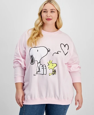 Grayson Threads, The Label Trendy Plus Dropped-Shoulder Snoopy Balloon Sweatshirt