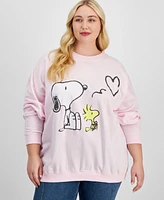 Grayson Threads, The Label Trendy Plus Dropped-Shoulder Snoopy Balloon Sweatshirt