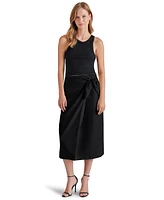 Steve Madden Women's Navia Faux Leather Midi Skirt