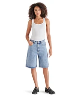 Steve Madden Women's Denim Bermuda Shorts