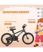 Hongge 16-Inch Kids' Sport Bike with Adjustable Seat and Reflectors for Ages 4-7