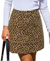 Cupshe Women's Leopard Print Pocket Mini Skirt