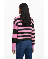 Desigual Women's Two-tone striped sweater