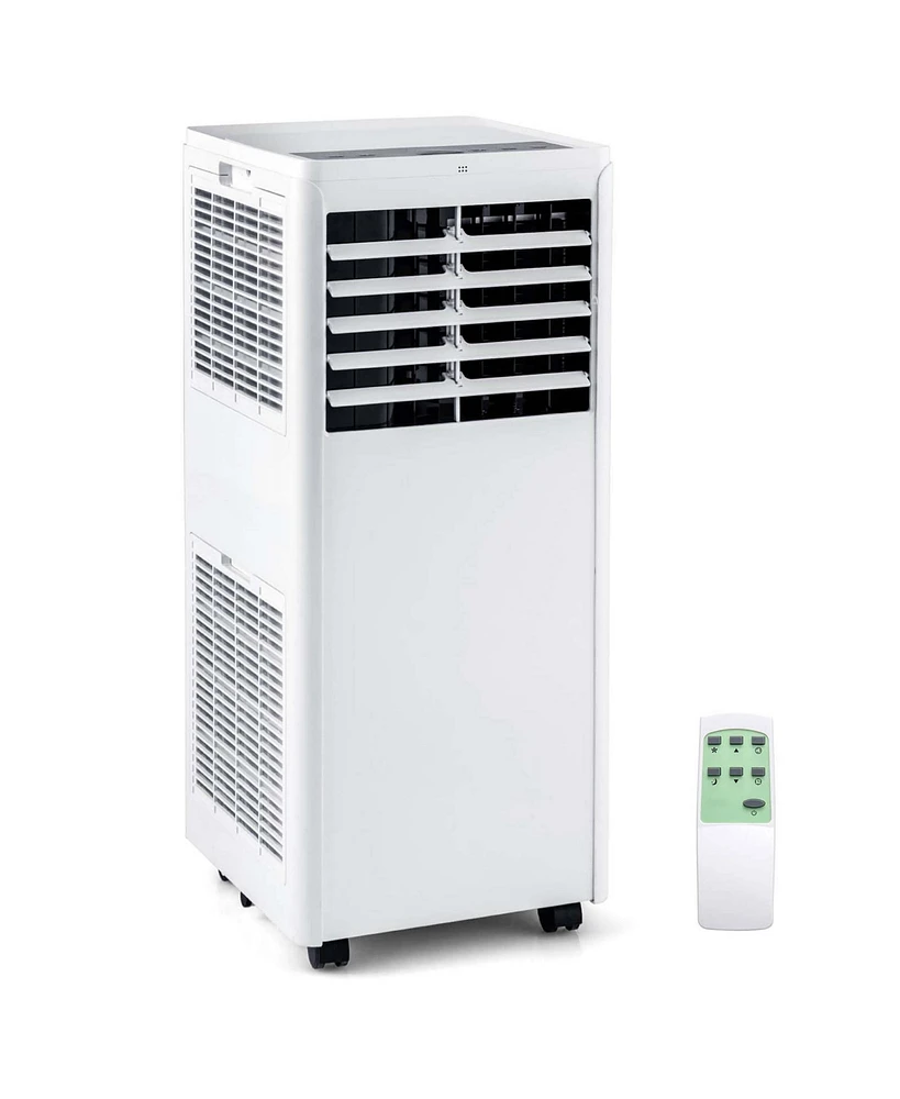 Costway 5000 Btu (8000 Btu Ashrae) Portable Air Conditioner with Dehumidifier & Fan Sleep Mode & 24H Timer