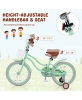 Hongge 14/16/18 Inch Kids Bike with Adjustable Seat and Bell for Kids 3-8 Years Olds