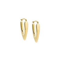 By Adina Eden Solid Thin Graduated Hoop Earring 14K